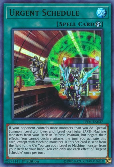 Urgent Schedule (LED4-EN037) [Legendary Duelists: Sisters of the Rose]