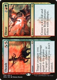 Thrash // Threat (229) [Ravnica Allegiance]