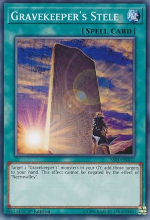 Gravekeeper's Stele (SS01-ENB12) - Speed Duel Decks: Destiny Masters 1st Edition