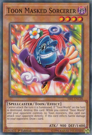 Toon Masked Sorcerer (SS01-ENC05) [Speed Duel Decks: Destiny Masters]