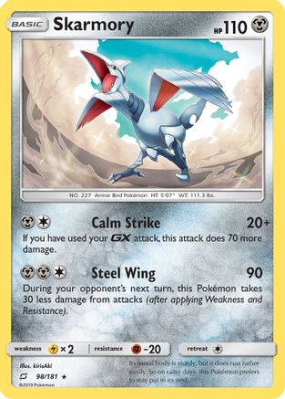 Skarmory 098  - Reverse Holofoil SM  Team Up - Rare
