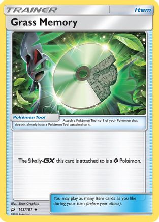 Grass Memory 143  SM  Team Up - Uncommon