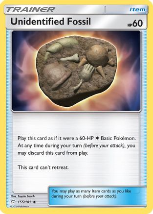Unidentified Fossil 155  SM  Team Up - Uncommon