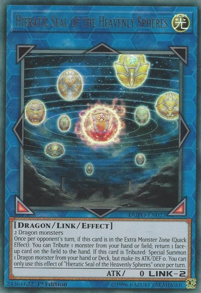 Hieratic Seal of the Heavenly Spheres (DUPO-EN027) [Duel Power]