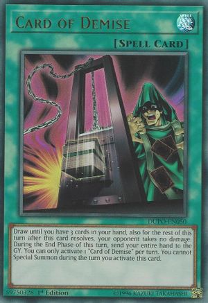 Card of Demise (DUPO-EN050) - Duel Power 1st Edition