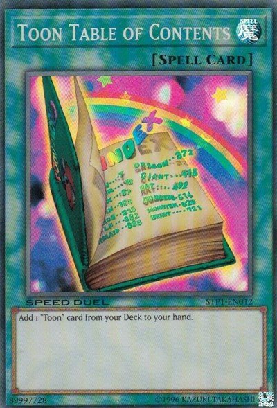 Toon Table of Contents (STP1-EN012) [Speed Duel: Tournament Pack 1]