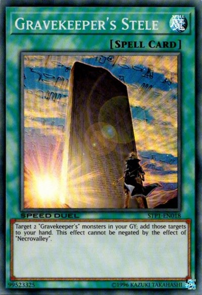 Gravekeeper's Stele (STP1-EN018) [Speed Duel: Tournament Pack 1]