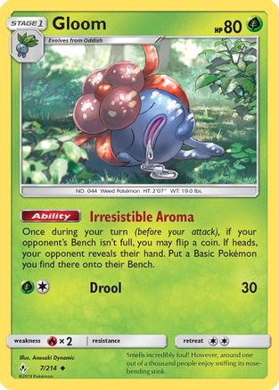 Gloom 007/214  SM  Unbroken Bonds - Uncommon