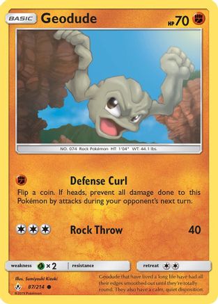 Geodude 087/214  SM  Unbroken Bonds - Common