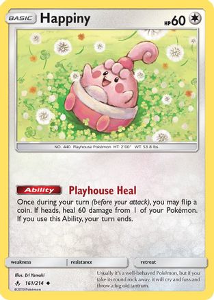 Happiny 161/214  - Reverse Holofoil SM  Unbroken Bonds - Uncommon