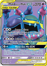 Muk & Alolan Muk GX (196) (Full Art) (196/214) [SM - Unbroken Bonds]