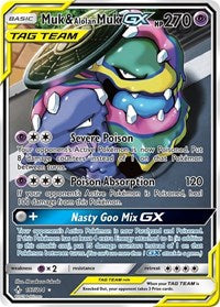 Muk & Alolan Muk GX (197) (Full Art) (197/214) [SM - Unbroken Bonds]