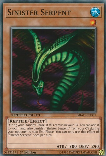Sinister Serpent (SBAD-EN037) [Speed Duel: Attack from the Deep]