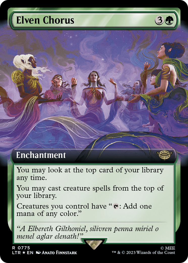 Elven Chorus (Extended Art) (Surge Foil) (LTR-775) - The Lord of the Rings: Tales of Middle-earth: (Extended Art) Foil