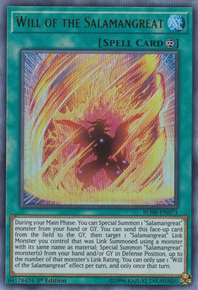 Will of the Salamangreat (BLHR-EN073) [Battles of Legend: Hero's Revenge]