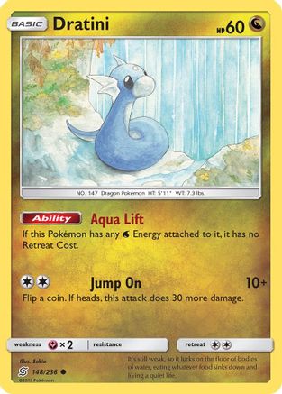 Dratini (148) 148/236  - Reverse Holofoil SM  Unified Minds - Common