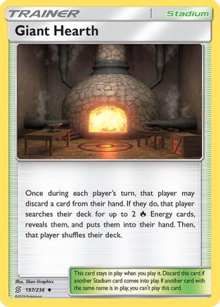 Giant Hearth 197/236  - Reverse Holofoil SM  Unified Minds - Uncommon