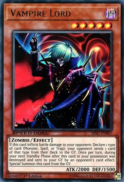 Vampire Lord (SBSC-EN007) [Speed Duel: Scars of Battle]
