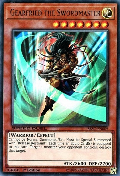Gearfried the Swordmaster (SBSC-EN009) [Speed Duel: Scars of Battle]