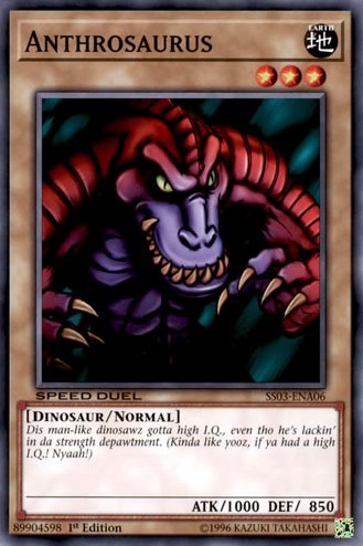 Anthrosaurus (SS03-ENA06) [Speed Duel Decks: Ultimate Predators]