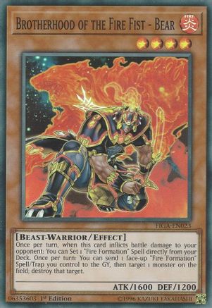Brotherhood of the Fire Fist - Bear (FIGA-EN023) - Fists of the Gadgets 1st Edition