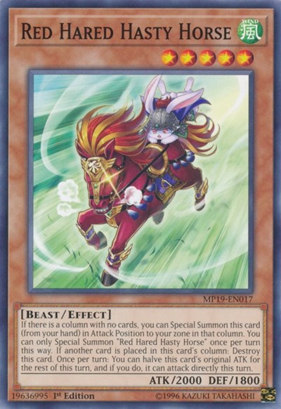Red Hared Hasty Horse (MP19-EN017) [2019 Gold Sarcophagus Tin Mega Pack]