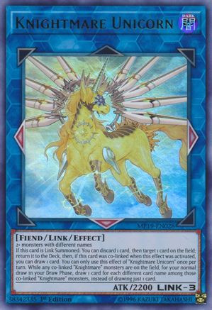 Knightmare Unicorn (MP19-EN028) - 2019 Gold Sarcophagus Tin Mega Pack Unlimited