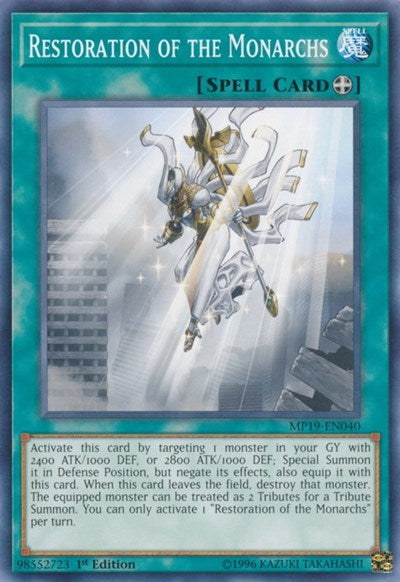 Restoration of the Monarchs (MP19-EN040) [2019 Gold Sarcophagus Tin Mega Pack]