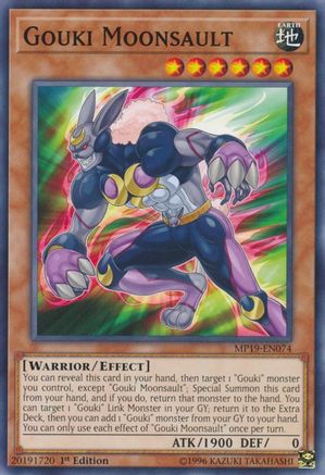 Gouki Moonsault (MP19-EN074) - 2019 Gold Sarcophagus Tin Mega Pack 1st Edition