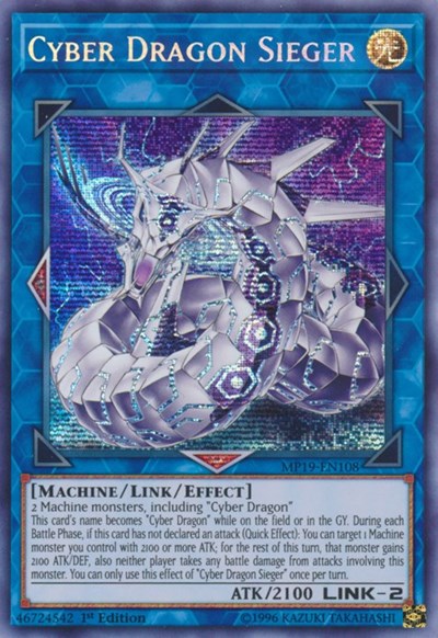 Cyber Dragon Sieger (MP19-EN108) [2019 Gold Sarcophagus Tin Mega Pack]