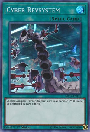 Cyber Revsystem (MP19-EN118) - 2019 Gold Sarcophagus Tin Mega Pack 1st Edition