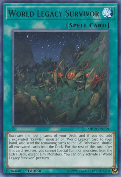 World Legacy Survivor (MP19-EN119) [2019 Gold Sarcophagus Tin Mega Pack]