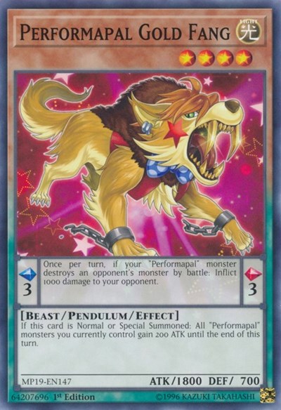 Performapal Gold Fang (MP19-EN147) [2019 Gold Sarcophagus Tin Mega Pack]