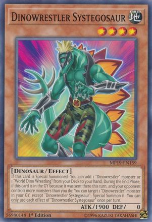 Dinowrestler Systegosaur (MP19-EN159) - 2019 Gold Sarcophagus Tin Mega Pack 1st Edition