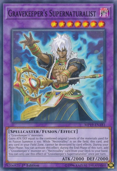 Gravekeeper's Supernaturalist (MP19-EN181) [2019 Gold Sarcophagus Tin Mega Pack]