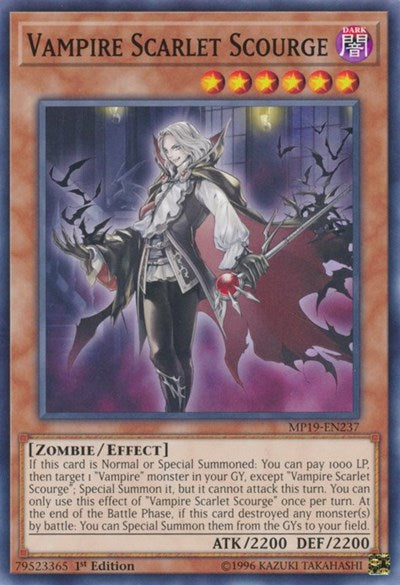 Vampire Scarlet Scourge (MP19-EN237) [2019 Gold Sarcophagus Tin Mega Pack]
