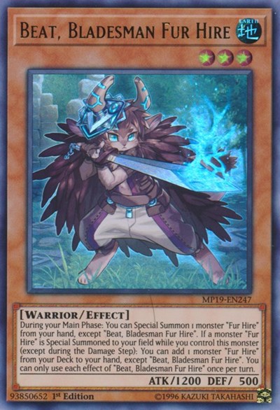 Beat, Bladesman Fur Hire (MP19-EN247) [2019 Gold Sarcophagus Tin Mega Pack]