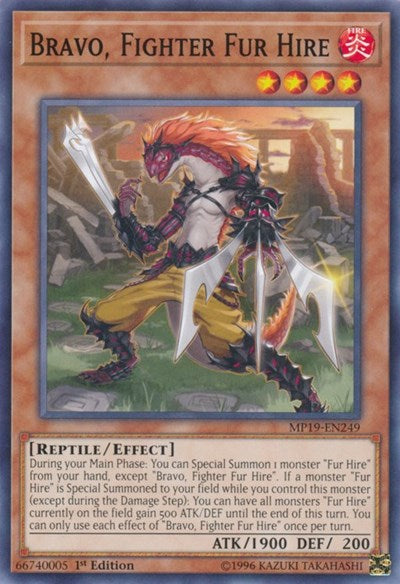 Bravo, Fighter Fur Hire (MP19-EN249) [2019 Gold Sarcophagus Tin Mega Pack]