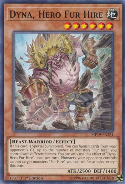 Dyna, Hero Fur Hire (MP19-EN251) [2019 Gold Sarcophagus Tin Mega Pack]