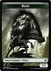 Beast (013) // Wurm Double-Sided Token (13 // 21) [Commander 2019]