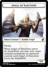 Angel of Sanctions // Horror Double-Sided Token (6 // 23) [Commander 2019]
