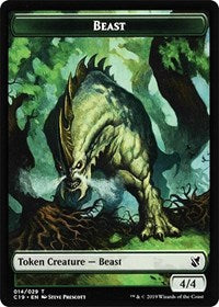 Beast (014) // Wurm Double-Sided Token (14 // 21) [Commander 2019]