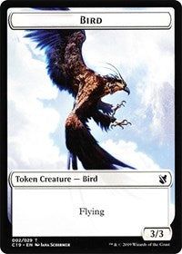 Bird (002) // Sculpture Double-Sided Token (2 // 24) [Commander 2019]