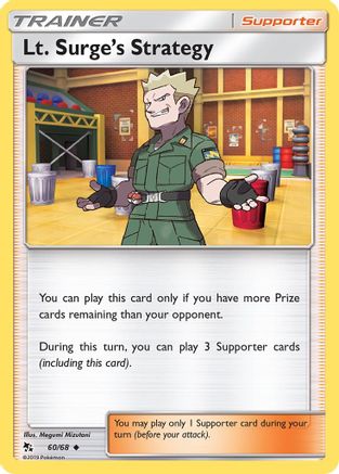 Lt. Surge's Strategy 060/68  - Reverse Holofoil Hidden Fates - Uncommon
