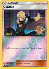 Cynthia - 119a/156 (Regional Championships) [Staff] (119a/156) [League & Championship Cards]