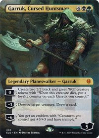 Garruk, Cursed Huntsman (Borderless) (270) [Throne of Eldraine]