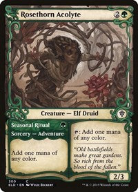 Rosethorn Acolyte (Showcase) (300) [Throne of Eldraine]