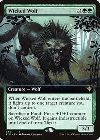 Wicked Wolf (Extended Art) (374) [Throne of Eldraine]