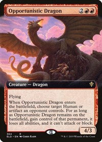 Opportunistic Dragon (Extended Art) (364) [Throne of Eldraine]