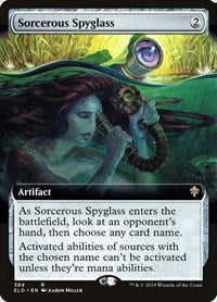 Sorcerous Spyglass (Extended Art) (384) [Throne of Eldraine]